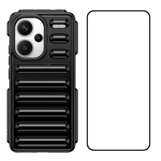 WANLONFENG LK Series for Xiaomi Redmi Note 13 Pro+ 5G Case with Screen Film TPU Phone Cover 3D Capsule Back
