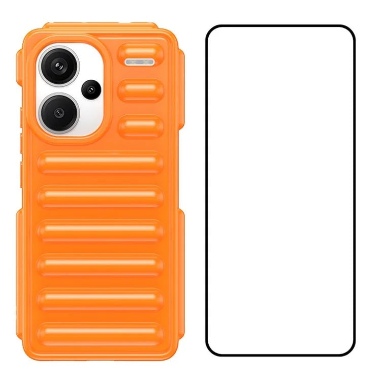WANLONFENG LK Series for Xiaomi Redmi Note 13 Pro+ 5G Case with Screen Film TPU Phone Cover 3D Capsule Back