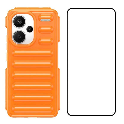 WANLONFENG LK Series for Xiaomi Redmi Note 13 Pro+ 5G Case with Screen Film TPU Phone Cover 3D Capsule Back