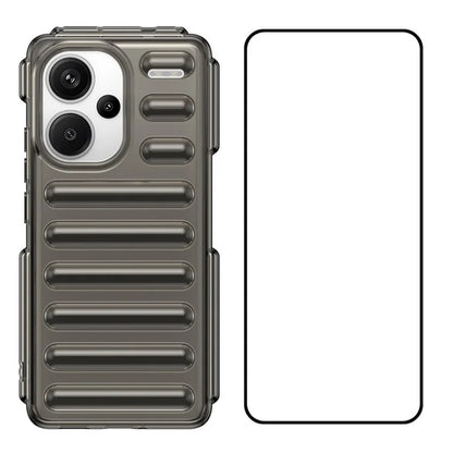 WANLONFENG LK Series for Xiaomi Redmi Note 13 Pro+ 5G Case with Screen Film TPU Phone Cover 3D Capsule Back