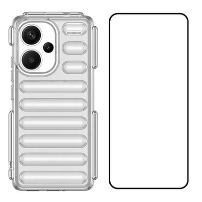 WANLONFENG LK Series for Xiaomi Redmi Note 13 Pro+ 5G Case with Screen Film TPU Phone Cover 3D Capsule Back