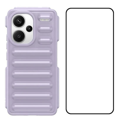 WANLONFENG LK Series for Xiaomi Redmi Note 13 Pro+ 5G Case with Screen Film TPU Phone Cover 3D Capsule Back