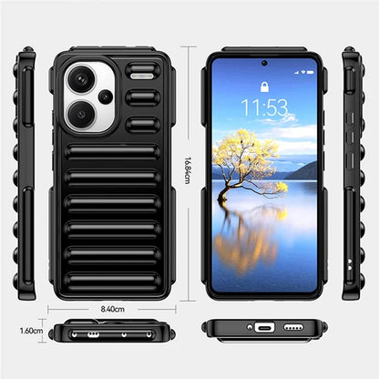 WANLONFENG LK Series for Xiaomi Redmi Note 13 Pro+ 5G Case with Screen Film TPU Phone Cover 3D Capsule Back