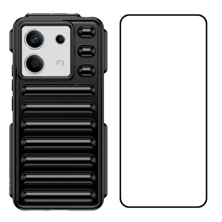 WANLONFENG LK Series for Xiaomi Poco X6 5G / Redmi Note 13 Pro 5G Case TPU Soft Phone Cover with Screen Film