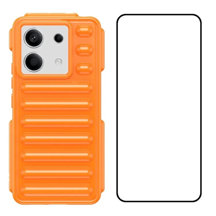 WANLONFENG LK Series for Xiaomi Poco X6 5G / Redmi Note 13 Pro 5G Case TPU Soft Phone Cover with Screen Film