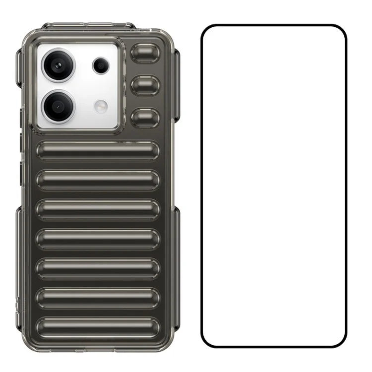 WANLONFENG LK Series for Xiaomi Poco X6 5G / Redmi Note 13 Pro 5G Case TPU Soft Phone Cover with Screen Film
