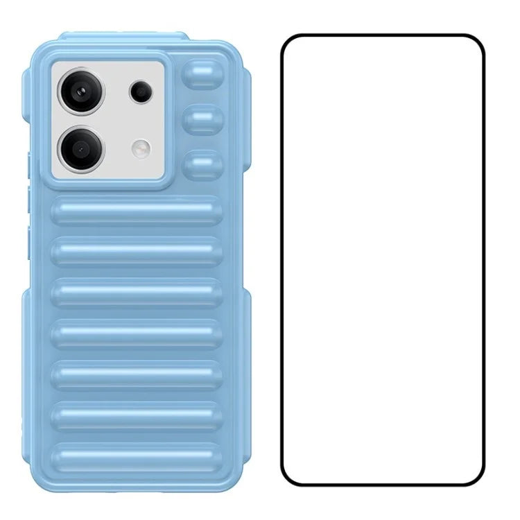 WANLONFENG LK Series for Xiaomi Poco X6 5G / Redmi Note 13 Pro 5G Case TPU Soft Phone Cover with Screen Film