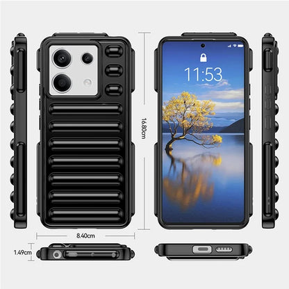 WANLONFENG LK Series for Xiaomi Poco X6 5G / Redmi Note 13 Pro 5G Case TPU Soft Phone Cover with Screen Film