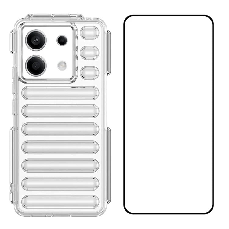 WANLONFENG LK Series for Xiaomi Poco X6 5G / Redmi Note 13 Pro 5G Case TPU Soft Phone Cover with Screen Film