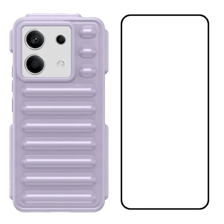 WANLONFENG LK Series for Xiaomi Poco X6 5G / Redmi Note 13 Pro 5G Case TPU Soft Phone Cover with Screen Film