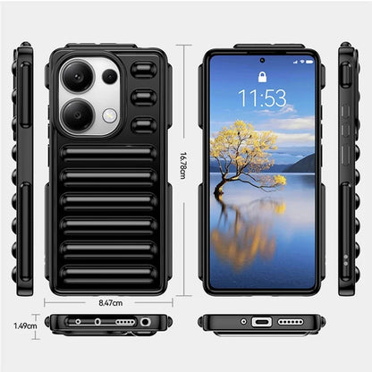 WANLONFENG LK Series for Xiaomi Redmi Note 13 Pro 4G / Poco M6 Pro 4G Case Capsule Design TPU Phone Cover with Screen Film
