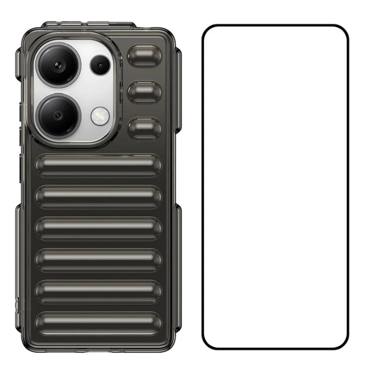 WANLONFENG LK Series for Xiaomi Redmi Note 13 Pro 4G / Poco M6 Pro 4G Case Capsule Design TPU Phone Cover with Screen Film