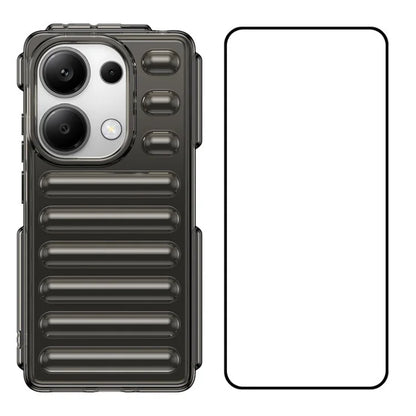 WANLONFENG LK Series for Xiaomi Redmi Note 13 Pro 4G / Poco M6 Pro 4G Case Capsule Design TPU Phone Cover with Screen Film