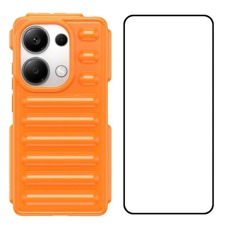 WANLONFENG LK Series for Xiaomi Redmi Note 13 Pro 4G / Poco M6 Pro 4G Case Capsule Design TPU Phone Cover with Screen Film