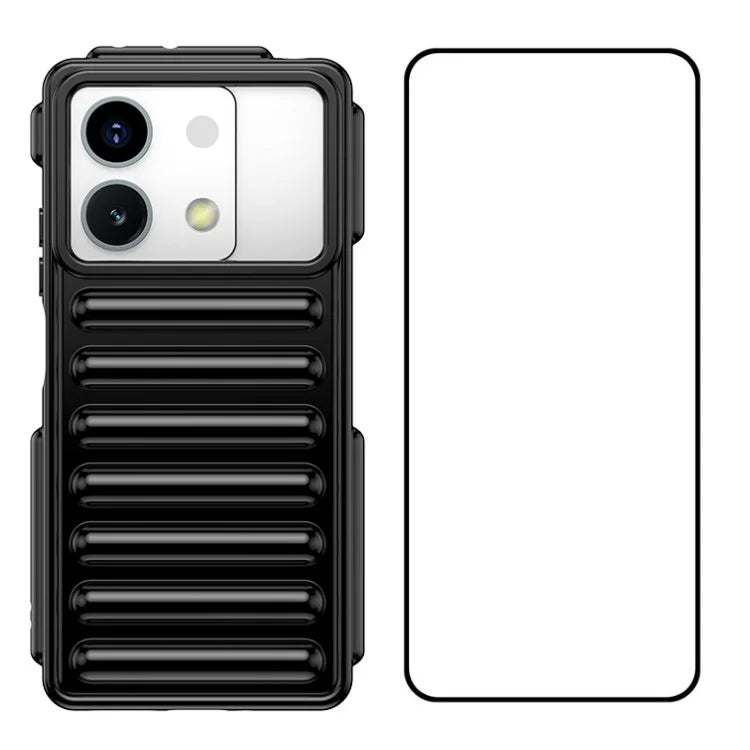 WANLONFENG LK Series for Xiaomi Redmi Note 13 5G Case Anti-Slip TPU Phone Cover with Screen Film