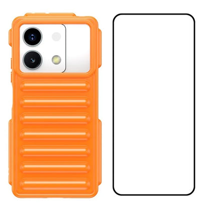 WANLONFENG LK Series for Xiaomi Redmi Note 13 5G Case Anti-Slip TPU Phone Cover with Screen Film