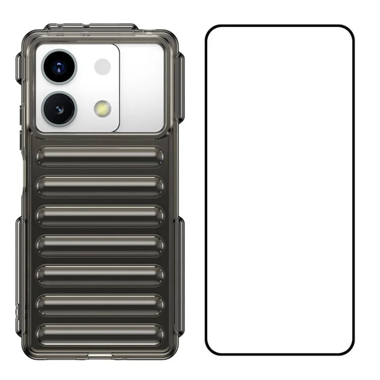 WANLONFENG LK Series for Xiaomi Redmi Note 13 5G Case Anti-Slip TPU Phone Cover with Screen Film