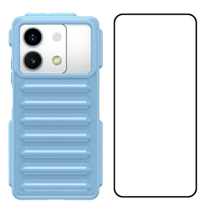 WANLONFENG LK Series for Xiaomi Redmi Note 13 5G Case Anti-Slip TPU Phone Cover with Screen Film