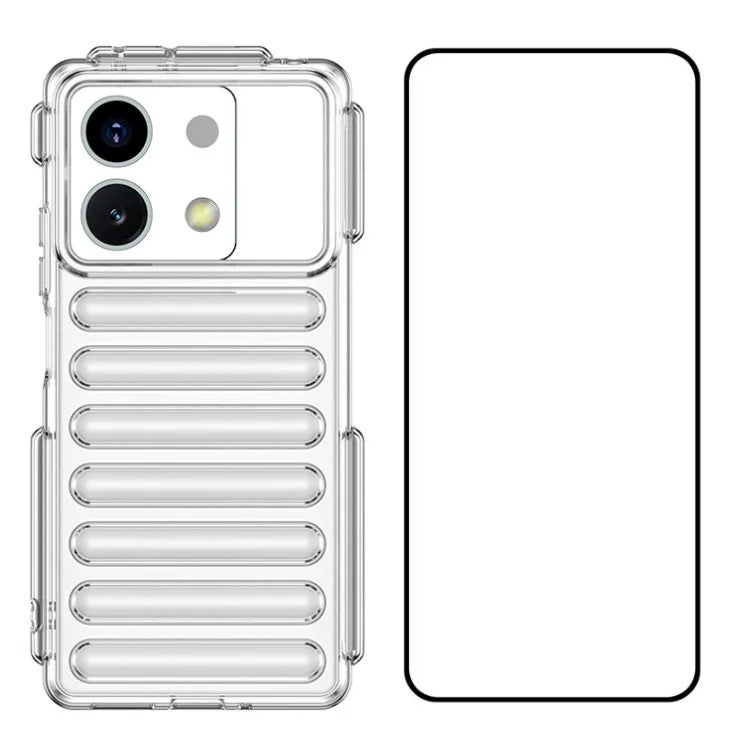 WANLONFENG LK Series for Xiaomi Redmi Note 13 5G Case Anti-Slip TPU Phone Cover with Screen Film