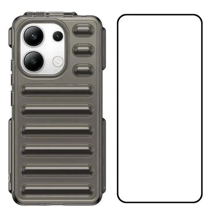WANLONFENG LK Series for Xiaomi Redmi Note 13 4G Case Shockproof TPU Capsule Phone Cover with Screen Film