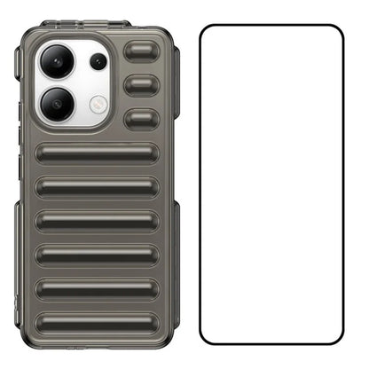 WANLONFENG LK Series for Xiaomi Redmi Note 13 4G Case Shockproof TPU Capsule Phone Cover with Screen Film