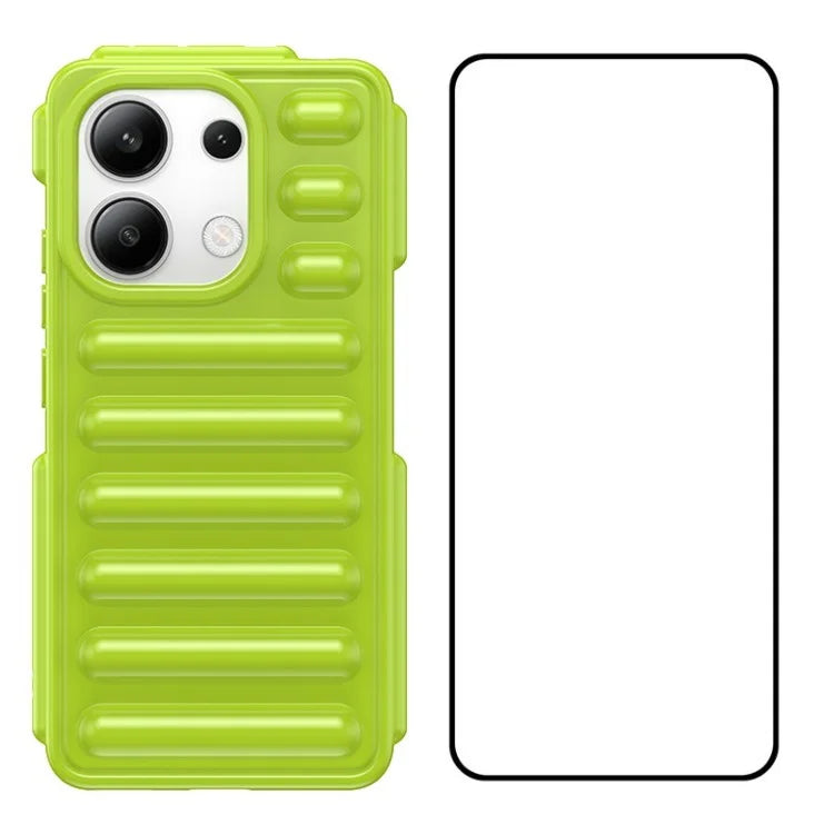 WANLONFENG LK Series for Xiaomi Redmi Note 13 4G Case Shockproof TPU Capsule Phone Cover with Screen Film