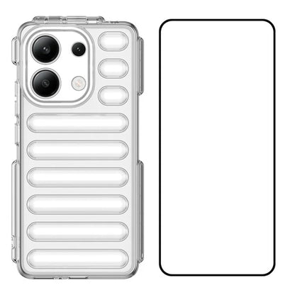 WANLONFENG LK Series for Xiaomi Redmi Note 13 4G Case Shockproof TPU Capsule Phone Cover with Screen Film