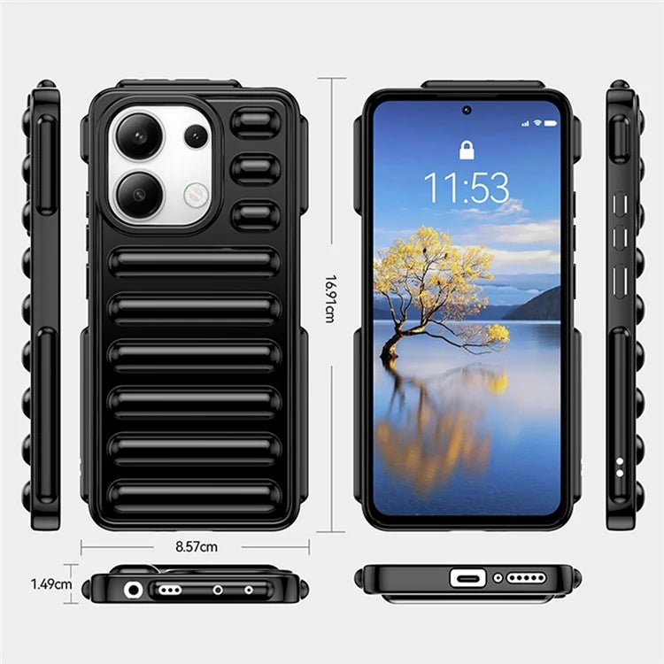 WANLONFENG LK Series for Xiaomi Redmi Note 13 4G Case Shockproof TPU Capsule Phone Cover with Screen Film