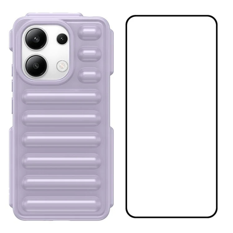 WANLONFENG LK Series for Xiaomi Redmi Note 13 4G Case Shockproof TPU Capsule Phone Cover with Screen Film