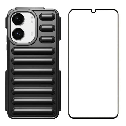 WANLONFENG LK Series for Xiaomi Redmi 13C 5G / 13C 4G / 13R 5G / Poco C65 4G / Poco M6 5G Case Capsule TPU Phone Cover with Screen Film