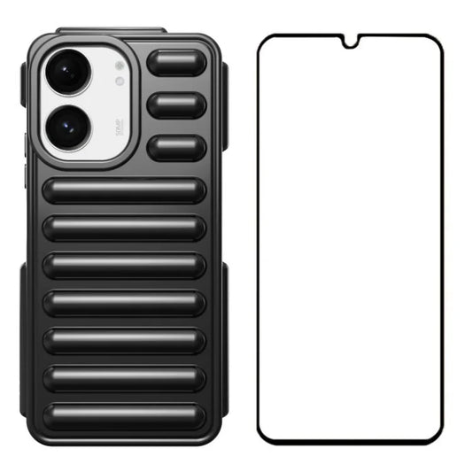 WANLONFENG LK Series for Xiaomi Redmi 13C 5G / 13C 4G / 13R 5G / Poco C65 4G / Poco M6 5G Case Capsule TPU Phone Cover with Screen Film