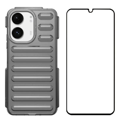 WANLONFENG LK Series for Xiaomi Redmi 13C 5G / 13C 4G / 13R 5G / Poco C65 4G / Poco M6 5G Case Capsule TPU Phone Cover with Screen Film