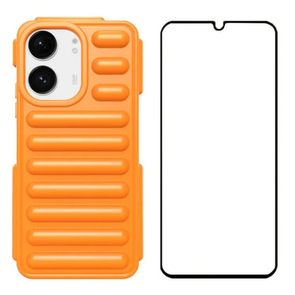WANLONFENG LK Series for Xiaomi Redmi 13C 5G / 13C 4G / 13R 5G / Poco C65 4G / Poco M6 5G Case Capsule TPU Phone Cover with Screen Film