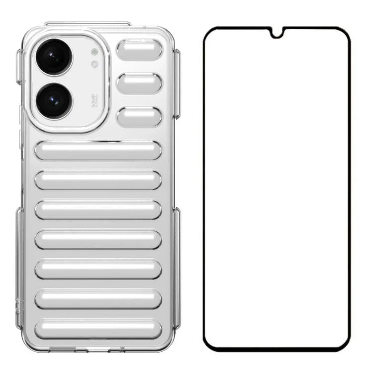 WANLONFENG LK Series for Xiaomi Redmi 13C 5G / 13C 4G / 13R 5G / Poco C65 4G / Poco M6 5G Case Capsule TPU Phone Cover with Screen Film