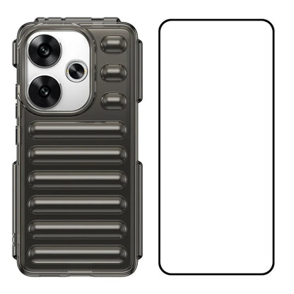 WANLONFENG LK Series for Xiaomi Poco F6 5G / Redmi Turbo 3 5G Case with Screen Protector TPU Phone Cover Capsule No-Slip