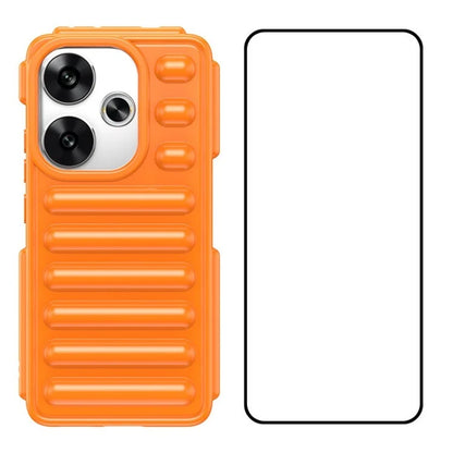 WANLONFENG LK Series for Xiaomi Poco F6 5G / Redmi Turbo 3 5G Case with Screen Protector TPU Phone Cover Capsule No-Slip