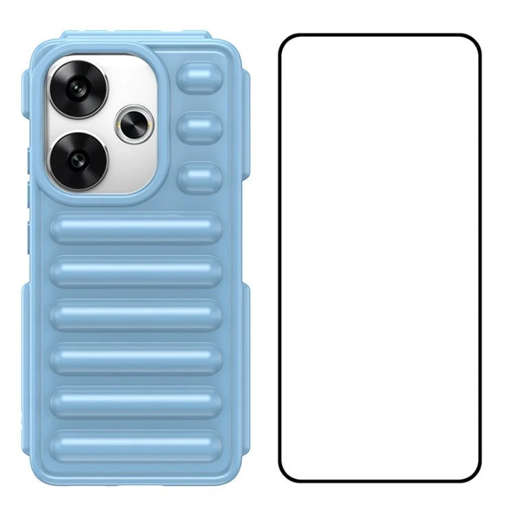 WANLONFENG LK Series for Xiaomi Poco F6 5G / Redmi Turbo 3 5G Case with Screen Protector TPU Phone Cover Capsule No-Slip