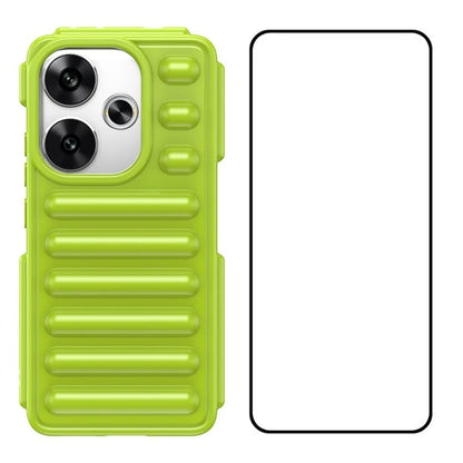 WANLONFENG LK Series for Xiaomi Poco F6 5G / Redmi Turbo 3 5G Case with Screen Protector TPU Phone Cover Capsule No-Slip