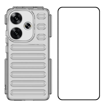 WANLONFENG LK Series for Xiaomi Poco F6 5G / Redmi Turbo 3 5G Case with Screen Protector TPU Phone Cover Capsule No-Slip