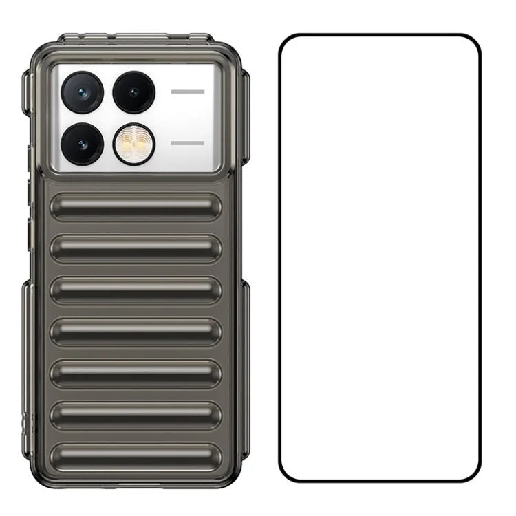 WANLONFENG LK Series for Xiaomi Poco X6 Pro 5G / Redmi K70E 5G TPU Case with Screen Protector Capsule Design