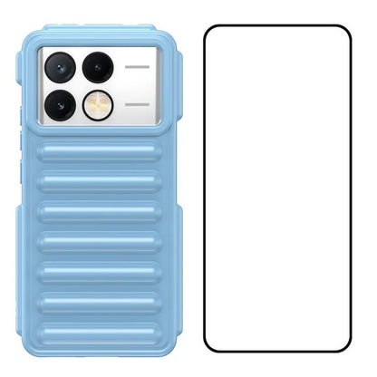 WANLONFENG LK Series for Xiaomi Poco X6 Pro 5G / Redmi K70E 5G TPU Case with Screen Protector Capsule Design