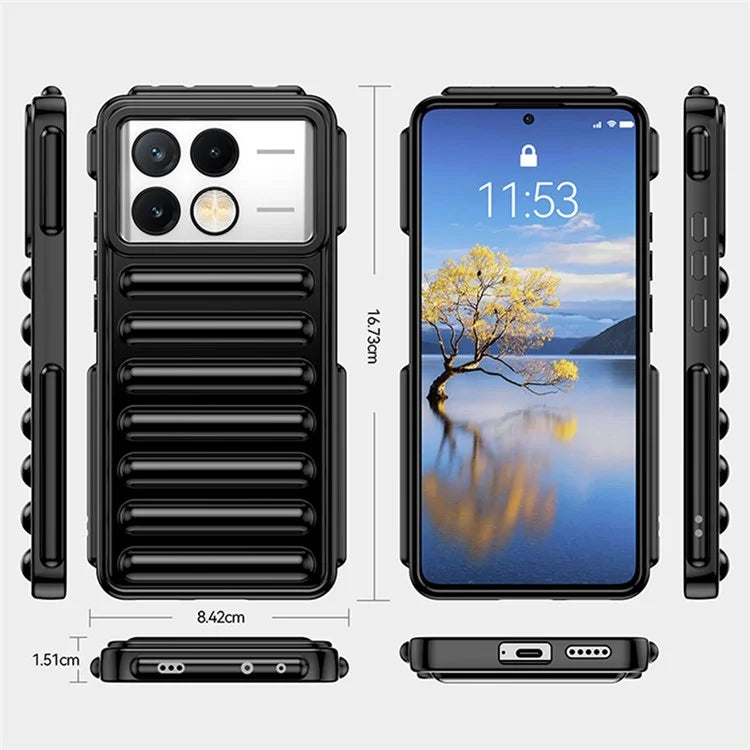WANLONFENG LK Series for Xiaomi Poco X6 Pro 5G / Redmi K70E 5G TPU Case with Screen Protector Capsule Design
