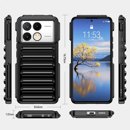 WANLONFENG LK Series for Xiaomi Poco X6 Pro 5G / Redmi K70E 5G TPU Case with Screen Protector Capsule Design