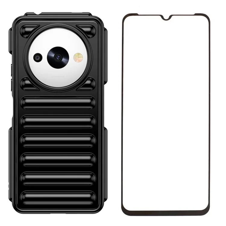 WANLONFENG LK Series for Xiaomi Redmi A3x 4G / A3 4G / Poco C61 4G Case Soft Touch TPU Phone Cover with Screen Film