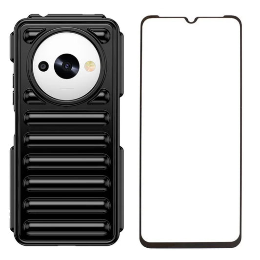 WANLONFENG LK Series for Xiaomi Redmi A3x 4G / A3 4G / Poco C61 4G Case Soft Touch TPU Phone Cover with Screen Film