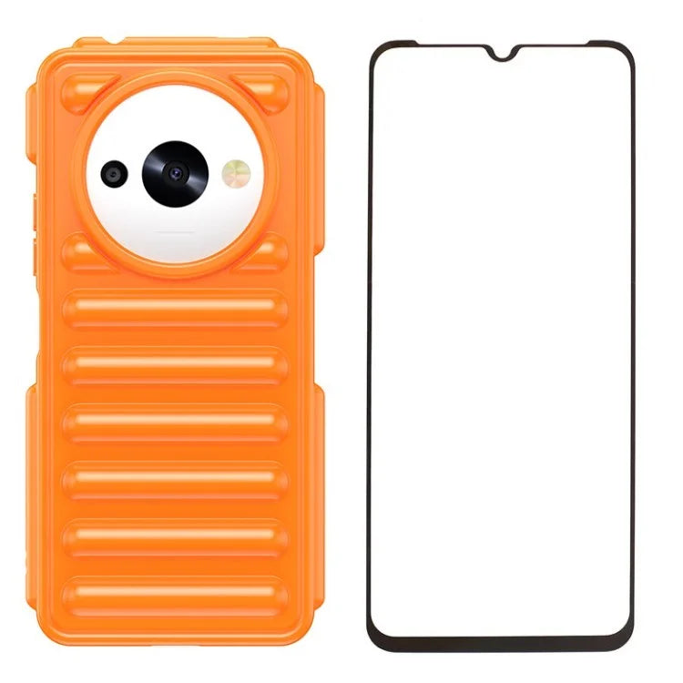 WANLONFENG LK Series for Xiaomi Redmi A3x 4G / A3 4G / Poco C61 4G Case Soft Touch TPU Phone Cover with Screen Film