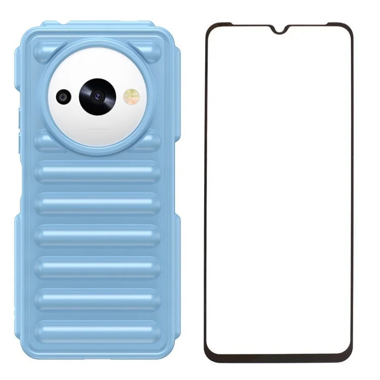 WANLONFENG LK Series for Xiaomi Redmi A3x 4G / A3 4G / Poco C61 4G Case Soft Touch TPU Phone Cover with Screen Film
