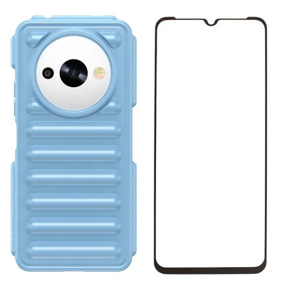 WANLONFENG LK Series for Xiaomi Redmi A3x 4G / A3 4G / Poco C61 4G Case Soft Touch TPU Phone Cover with Screen Film