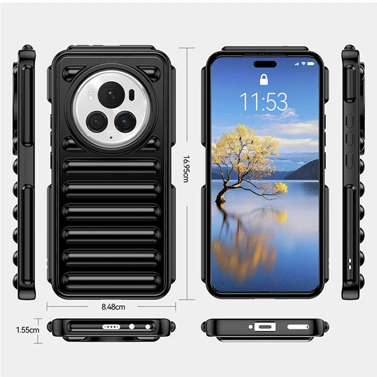 WANLONFENG LK Series for Honor Magic6 Pro 5G Case with Screen Protector Capsule TPU Drop Protection Cover