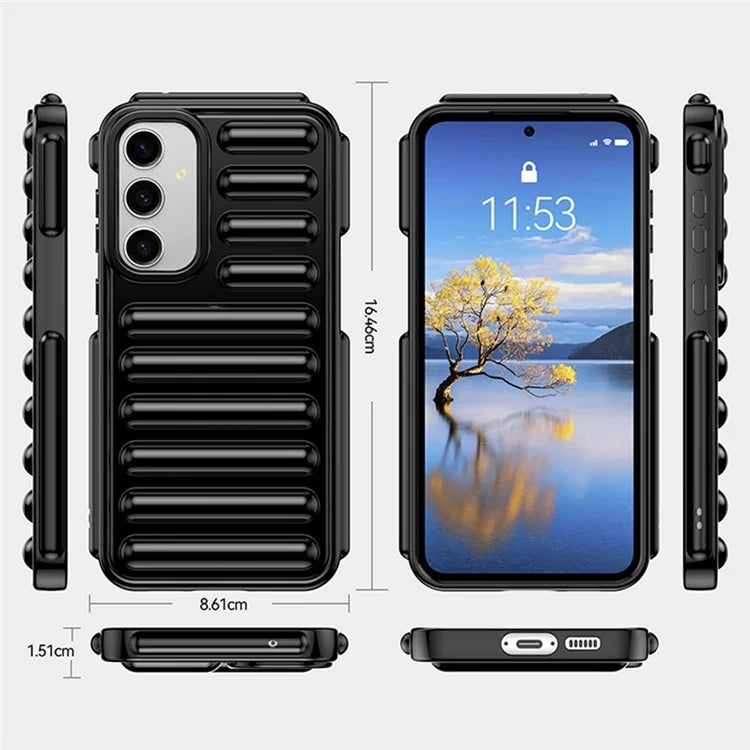 WANLONFENG LK Series for Samsung Galaxy S23 FE Case Capsule TPU Anti-Scratch Cover with Screen Protector